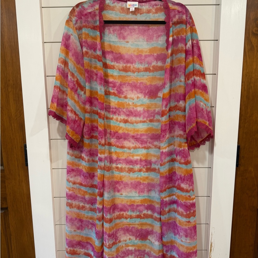 LuLaRoe Multicolor Tie-Dye Kimono